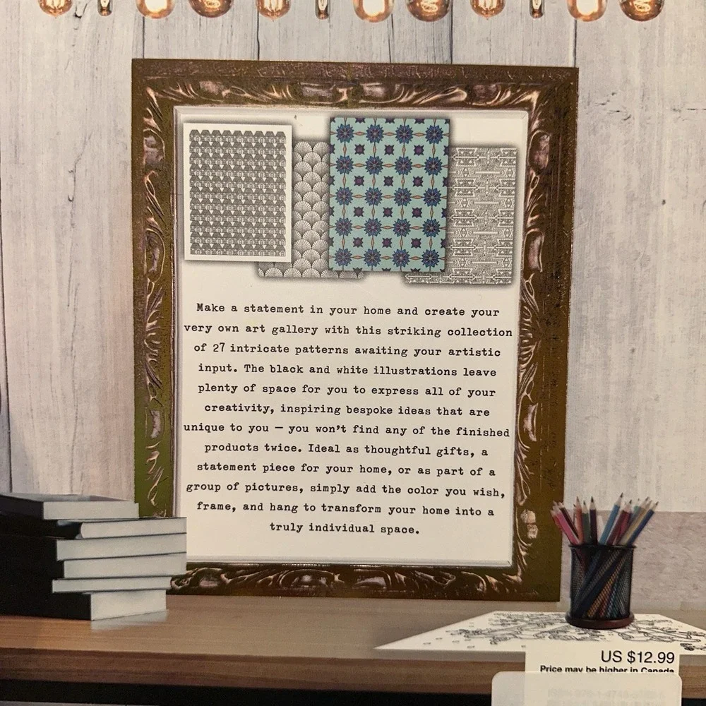 PATTERN:‎ COLOR, REMOVE, FRAME, HANG. BY PARRAGON BOOKS